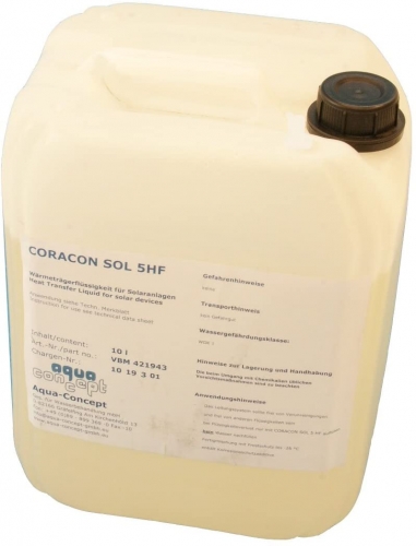 Frostschutz Coracon SOL 5 HF / 20kg Kanister bis 260°C speziell für Röhrenkollektoren